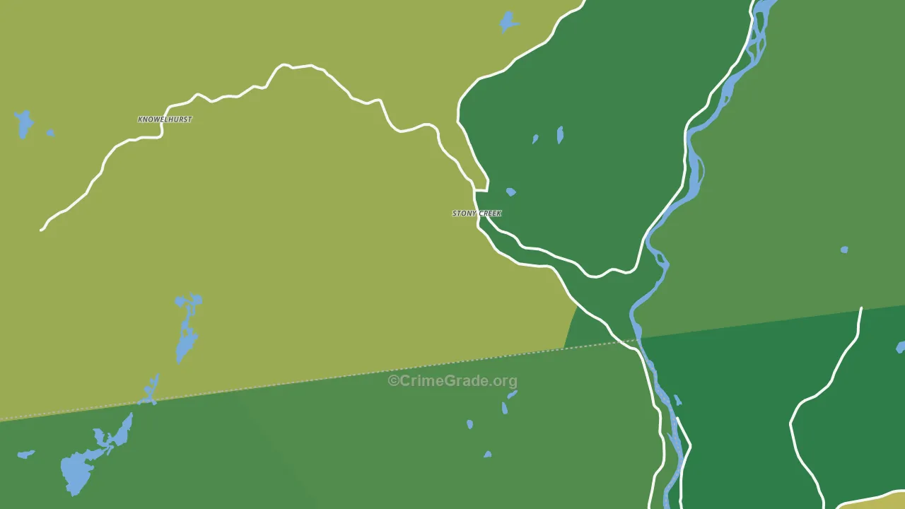Stony Creek, NY Map of Vandalism Rates