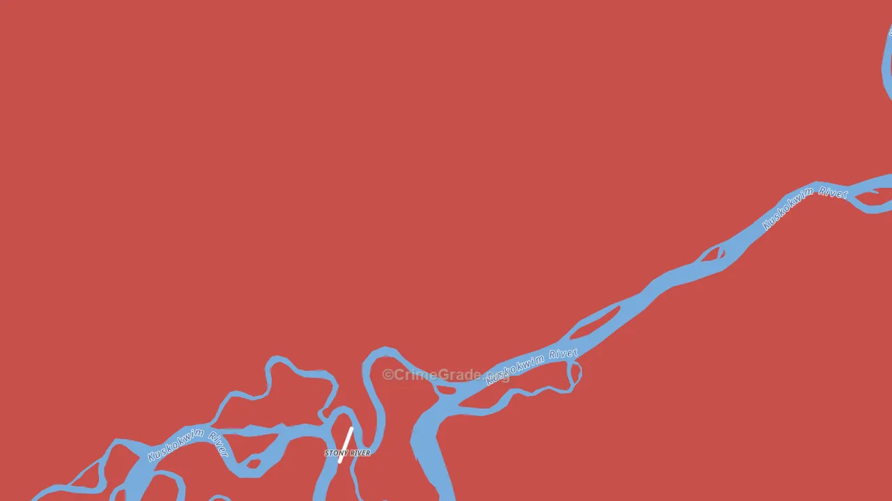 Stony River, AK Map of Vandalism Rates