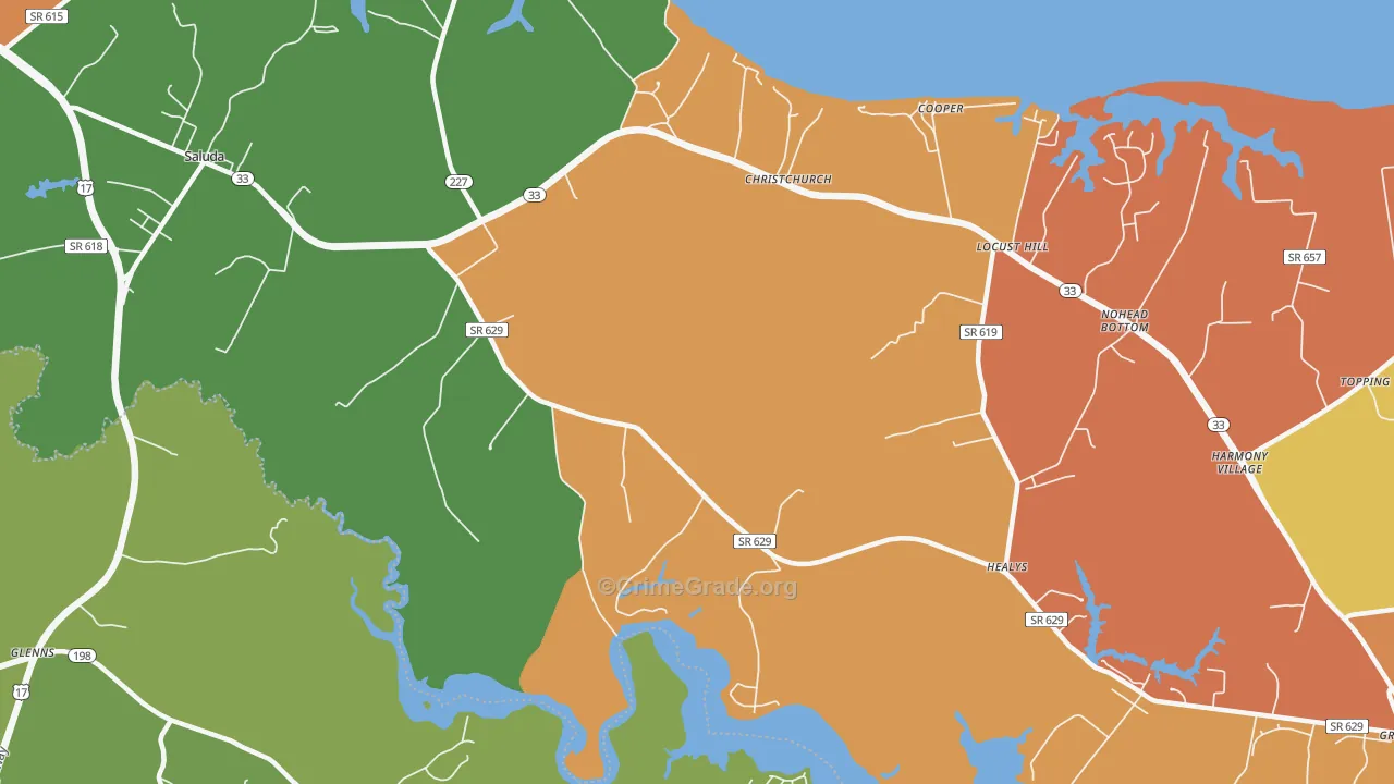Stormont, VA Map of Vandalism Rates