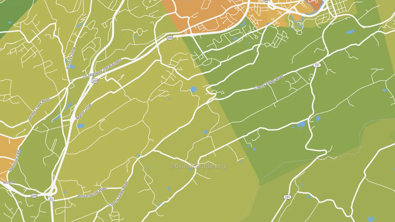 Stormville, PA Map of Vandalism Rates
