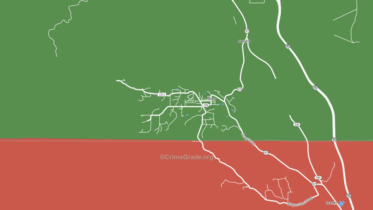 Story, WY Map of Vandalism Rates
