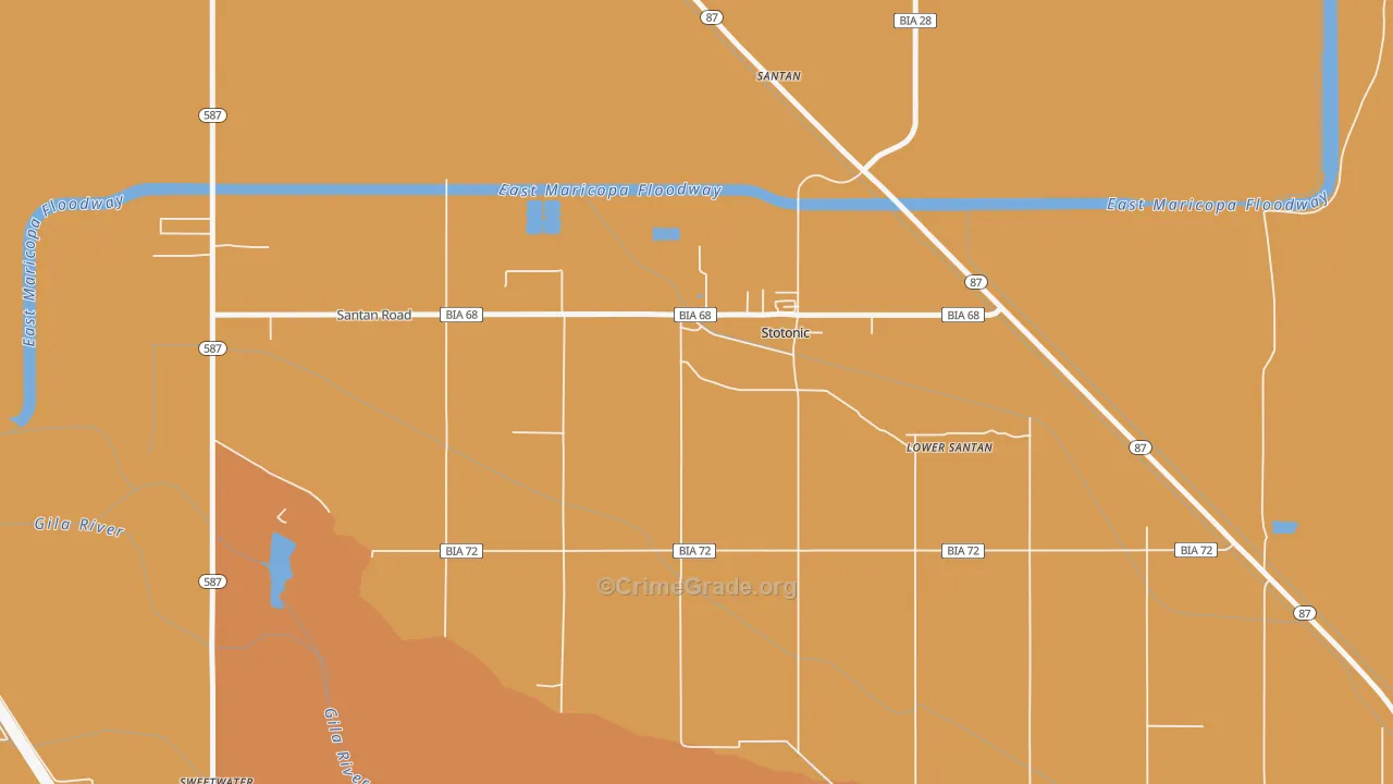 Stotonic Village, AZ Map of Vandalism Rates