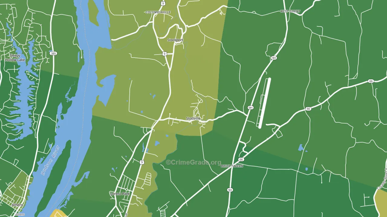 Stottville, NY Map of Vandalism Rates