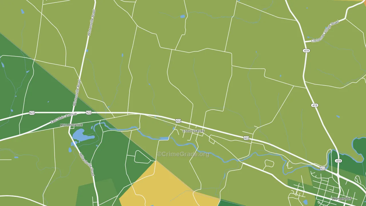 Stouchsburg, PA Map of Vandalism Rates