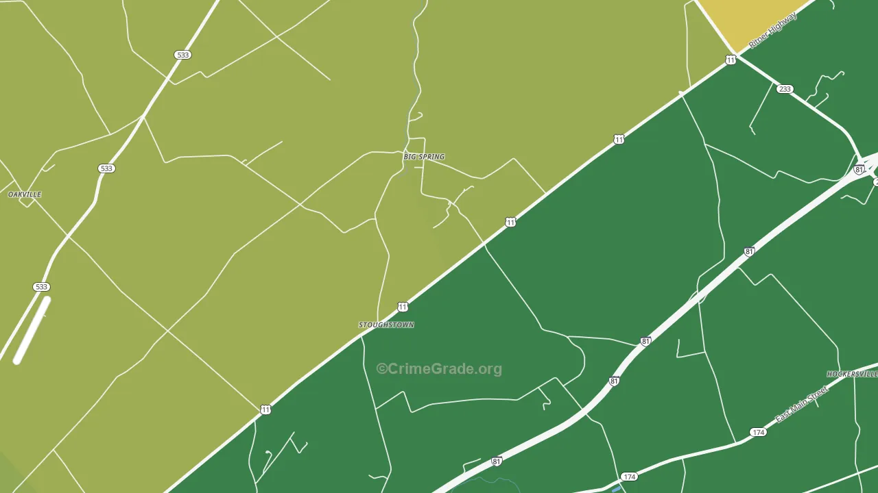 Stoughstown, PA Map of Vandalism Rates