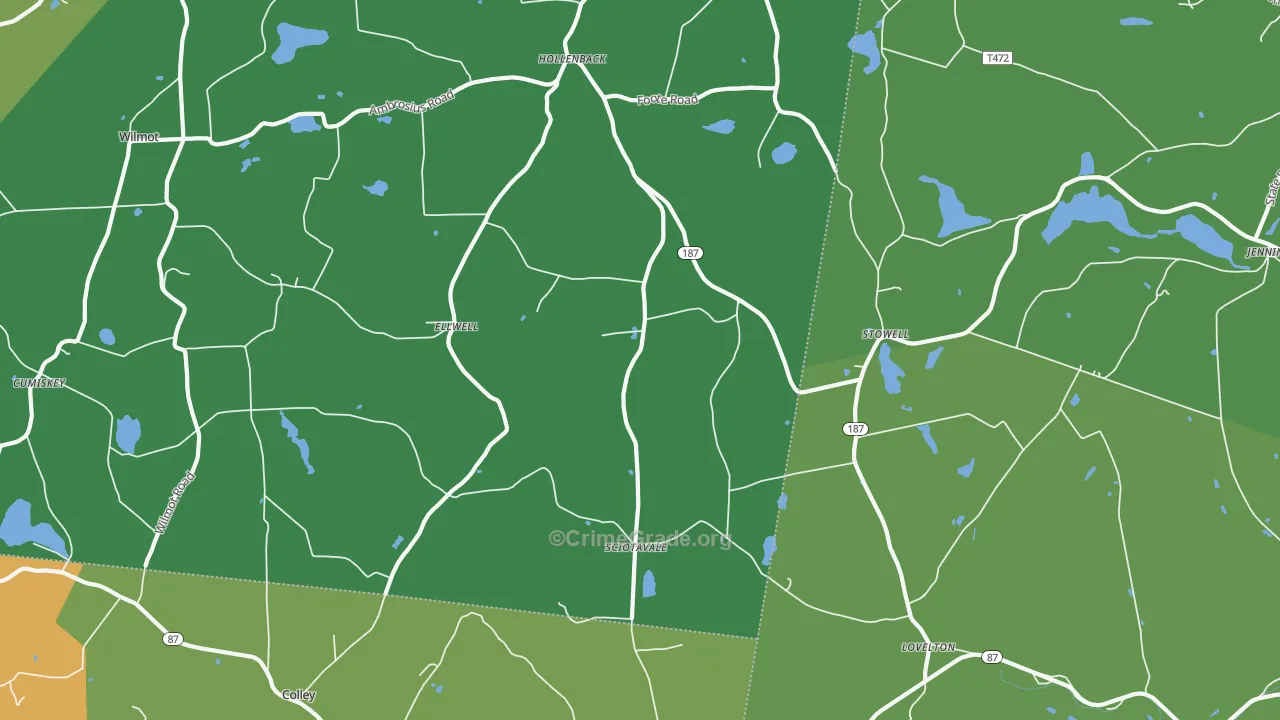 Stowell, PA Map of Vandalism Rates