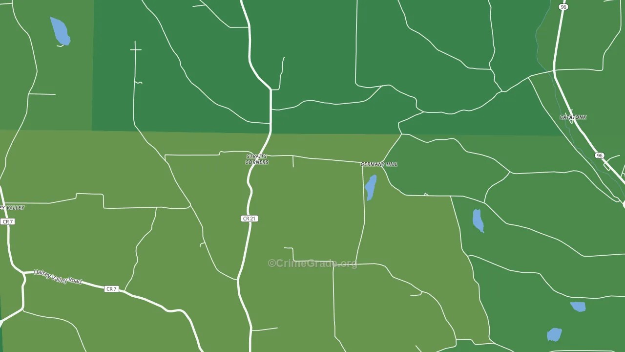 Straits Corners, NY Map of Vandalism Rates