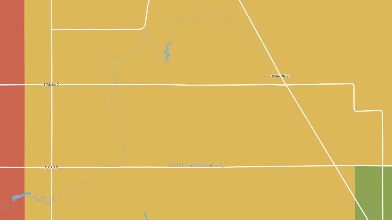 Strandquist, MN Map of Vandalism Rates
