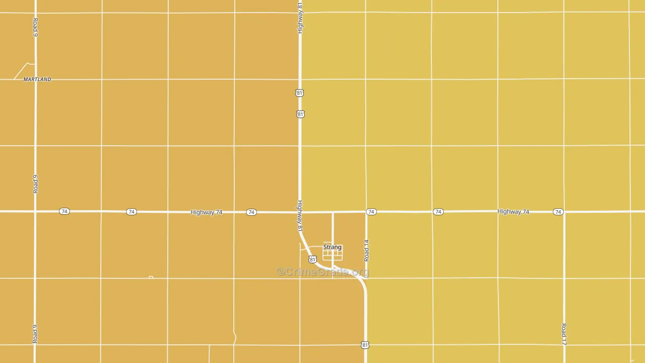 Strang, NE Map of Vandalism Rates