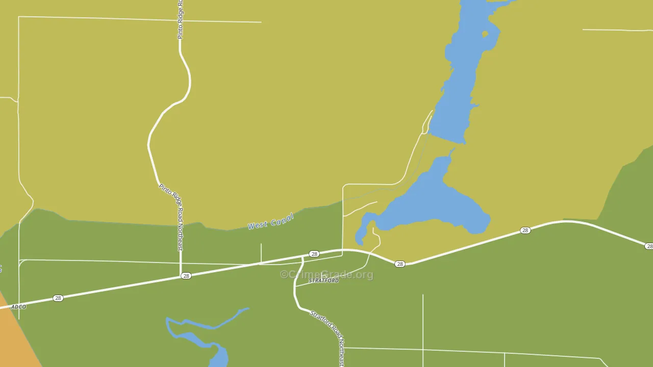 Stratford, WA Map of Vandalism Rates