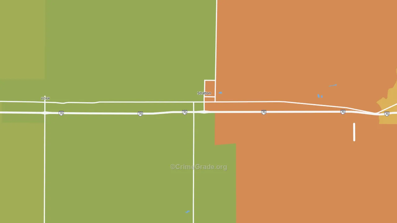 Stratton, CO Map of Vandalism Rates
