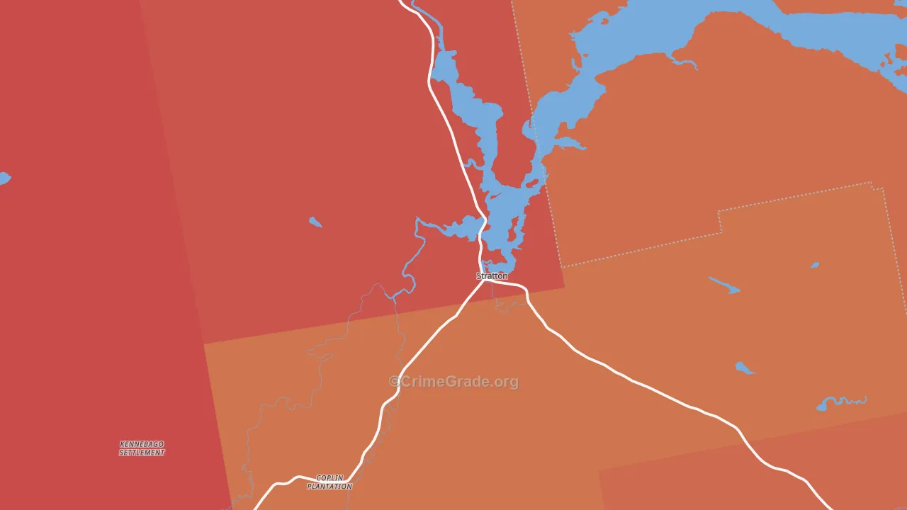 Stratton, ME Map of Vandalism Rates
