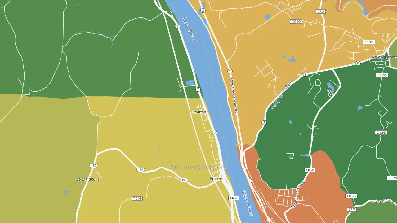 Stratton, OH Map of Vandalism Rates