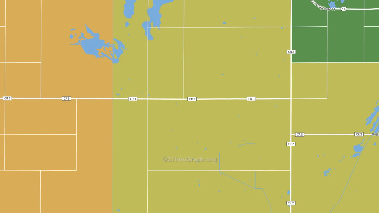 Straubville, ND Map of Vandalism Rates