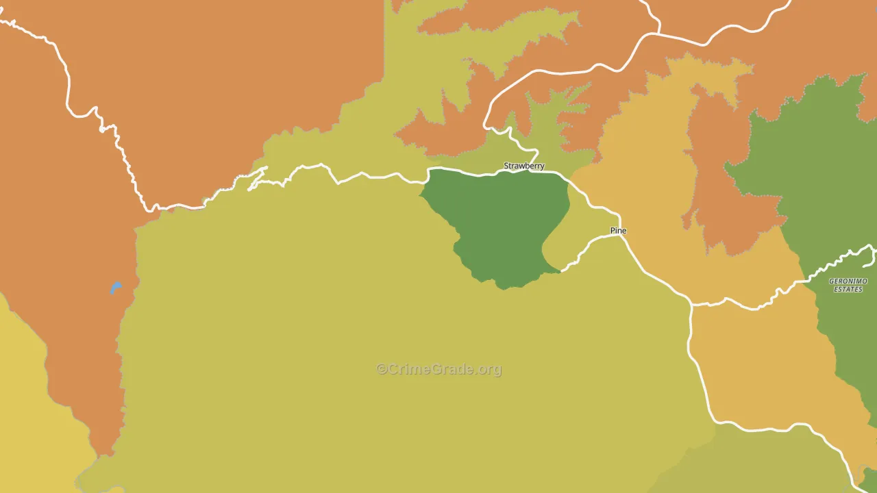 Strawberry, AZ Map of Vandalism Rates