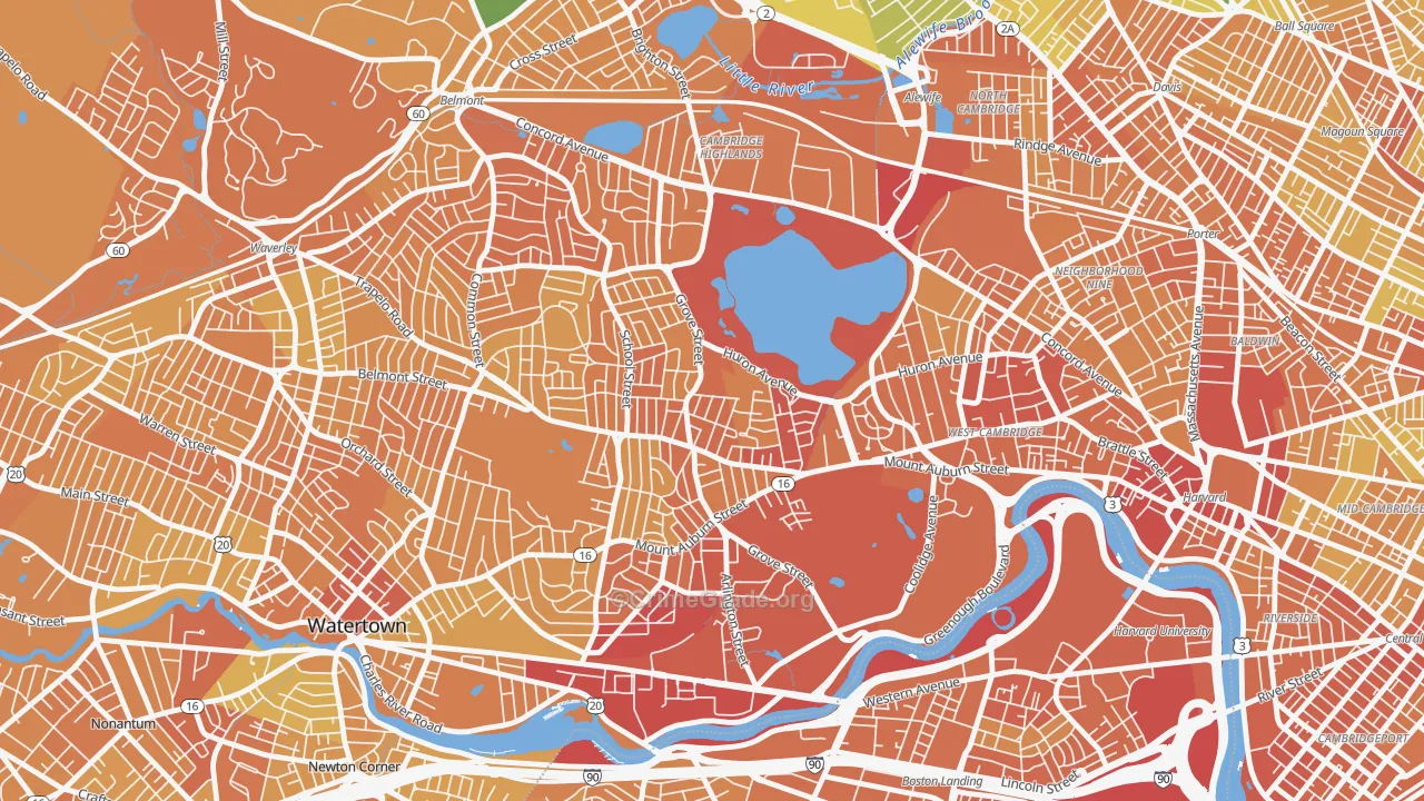 Strawberry Hill, Cambridge, MA Map of Vandalism Rates