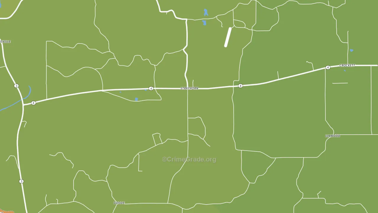 Strayhorn, MS Map of Vandalism Rates
