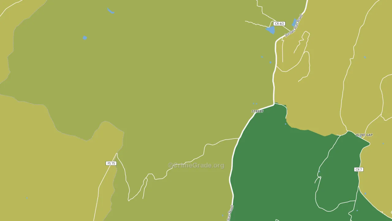 Streby, WV Map of Vandalism Rates