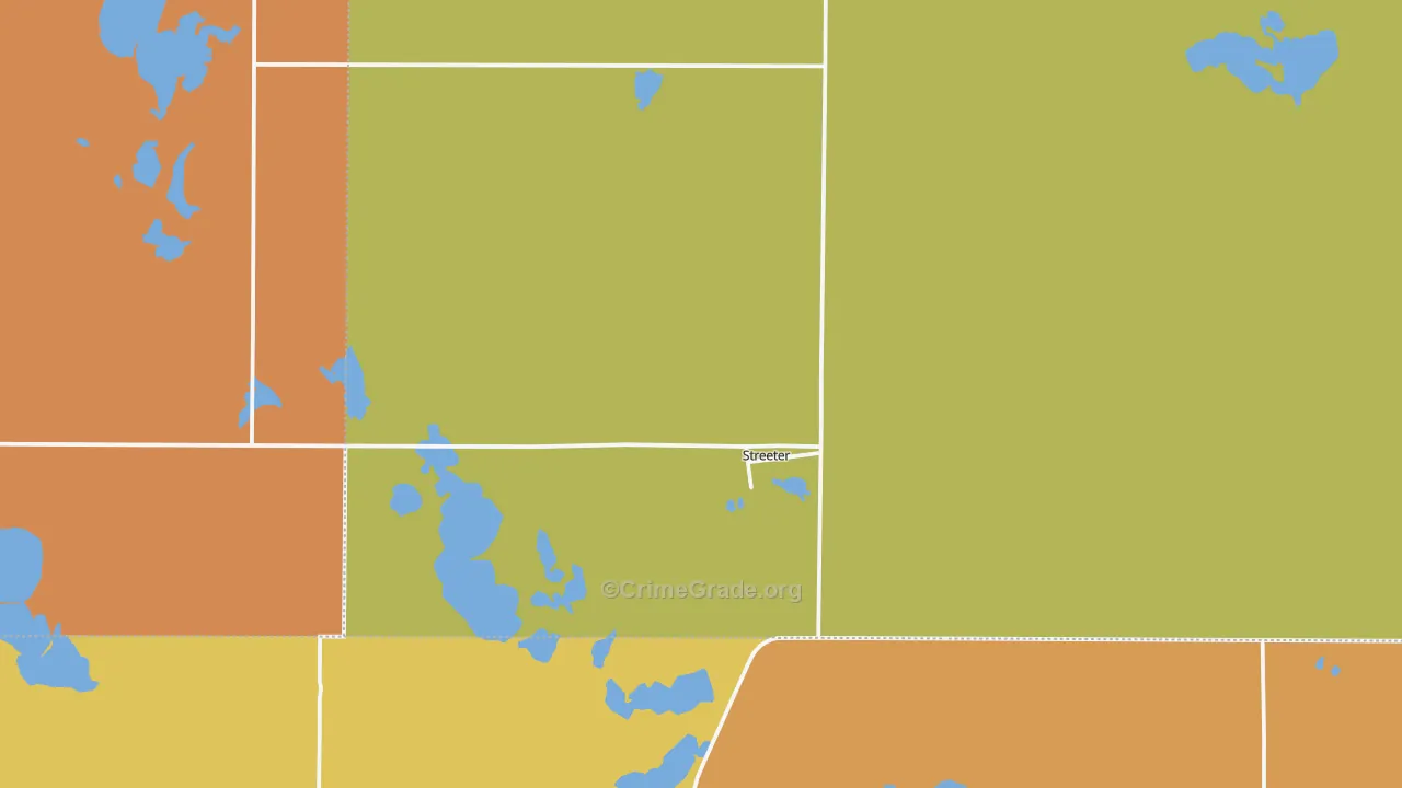 Streeter, ND Map of Vandalism Rates