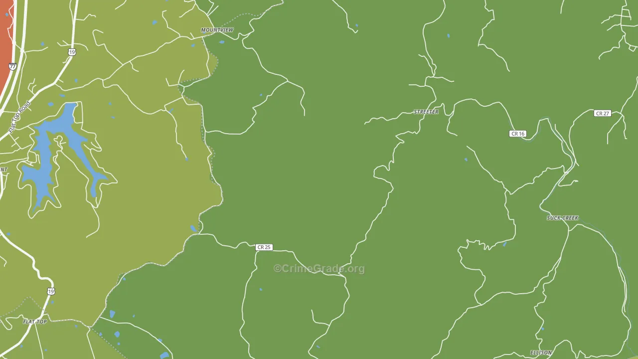Streeter, WV Map of Vandalism Rates