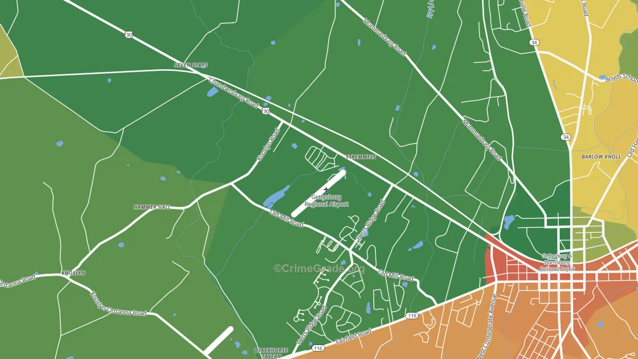 Stremmels, PA Map of Vandalism Rates