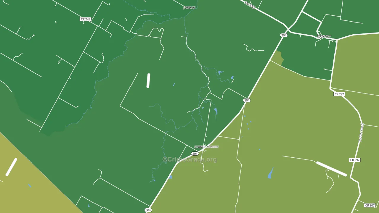 String Prairie, TX Map of Vandalism Rates