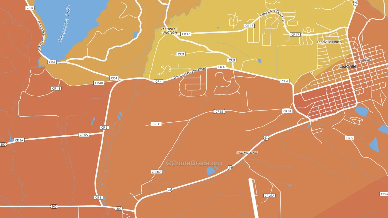Stringtown, CO Map of Vandalism Rates