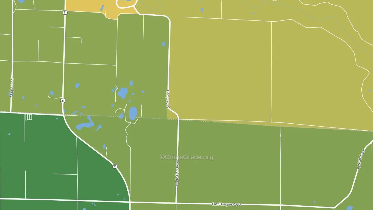 Stronach, MI Map of Vandalism Rates