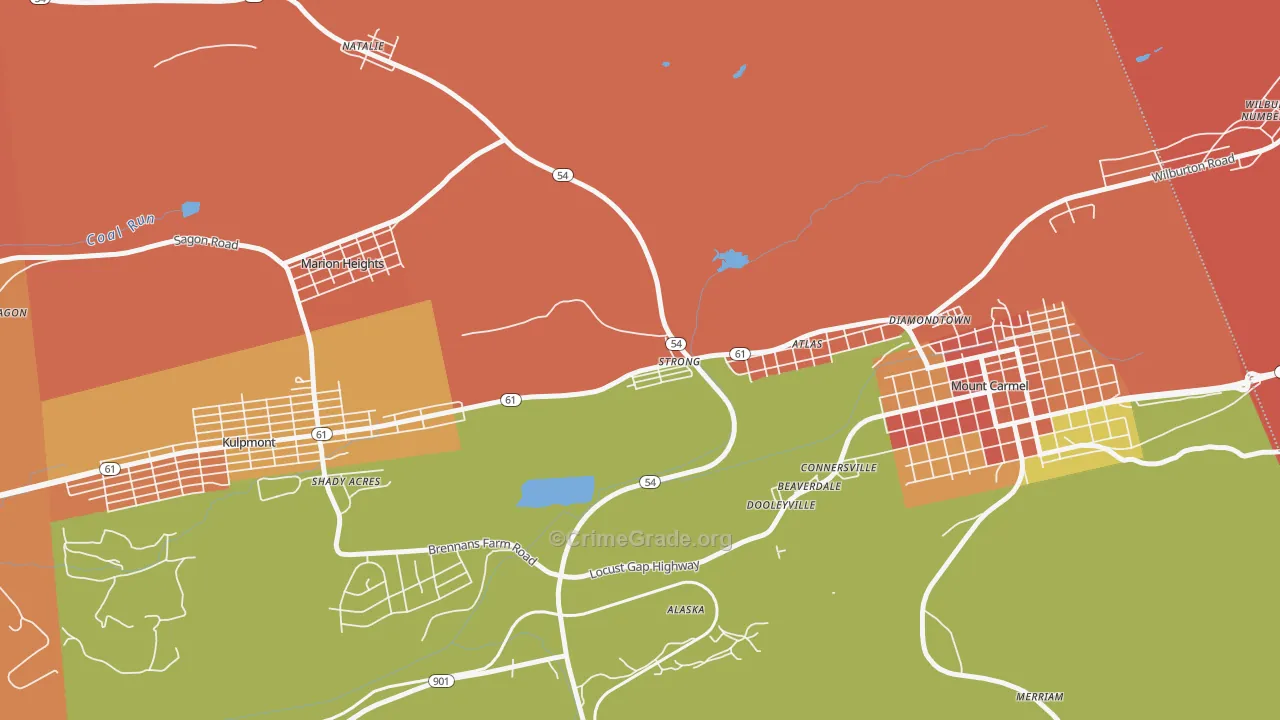 Strong, PA Map of Vandalism Rates