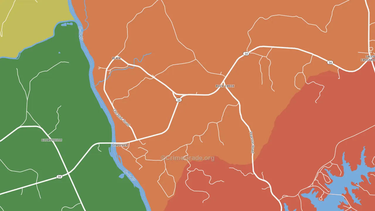 Strother, SC Map of Vandalism Rates