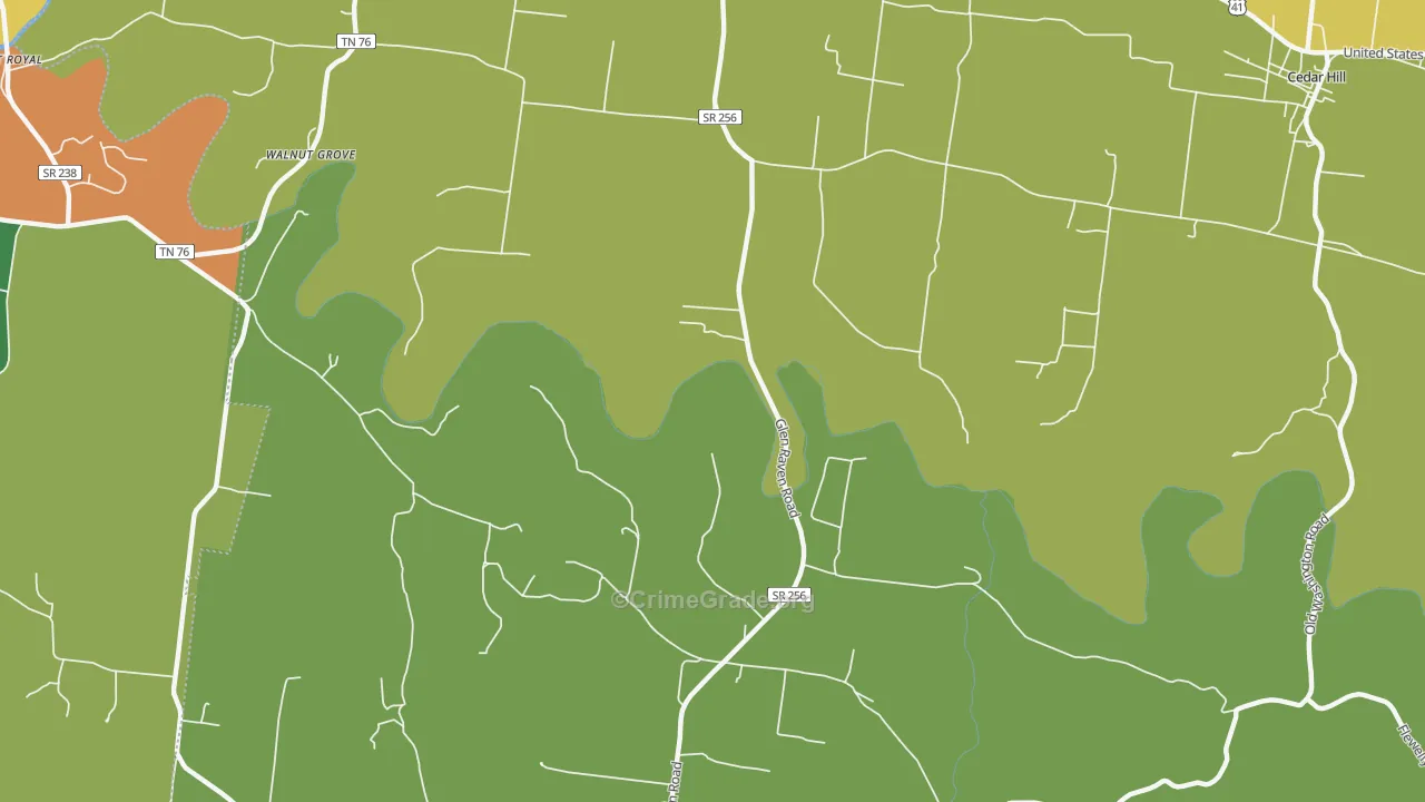 Stroudsville, TN Map of Vandalism Rates