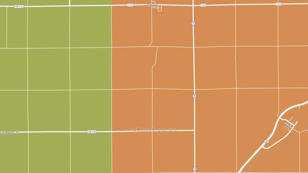 Struble, IA Map of Vandalism Rates