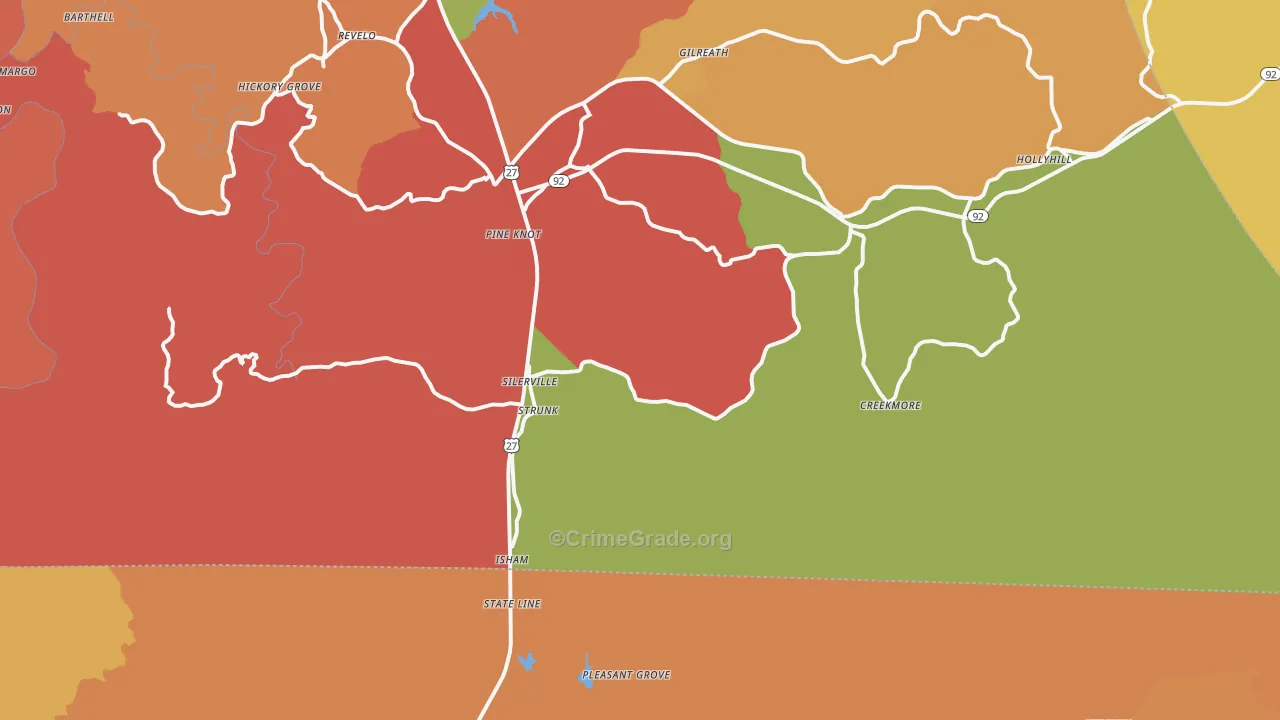 Strunk, KY Map of Vandalism Rates