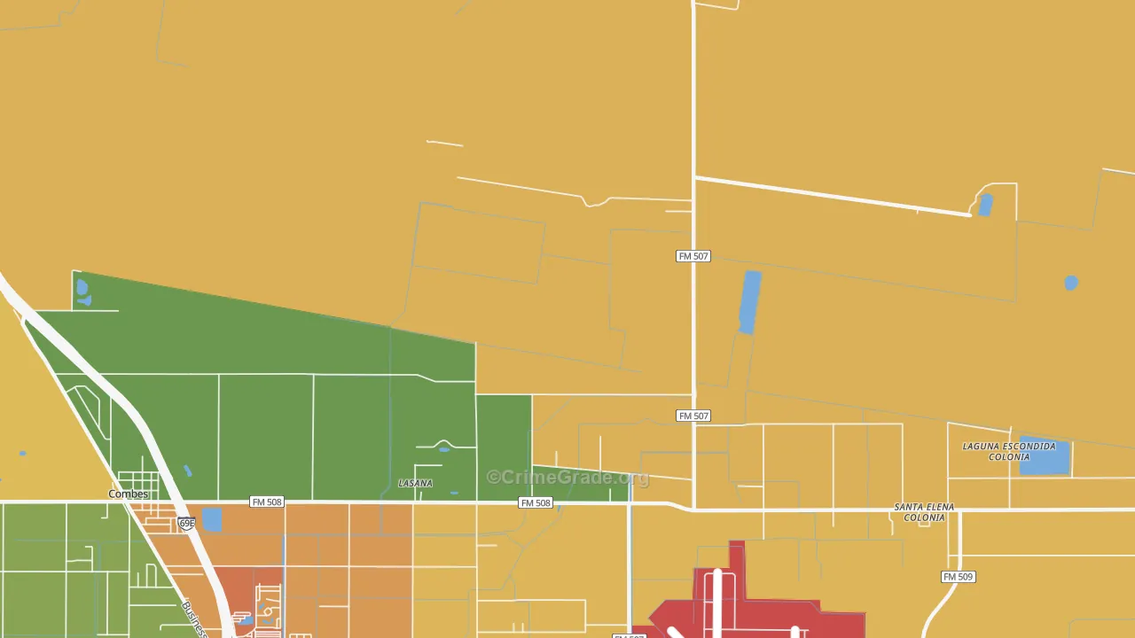Stuart Place, TX Map of Vandalism Rates