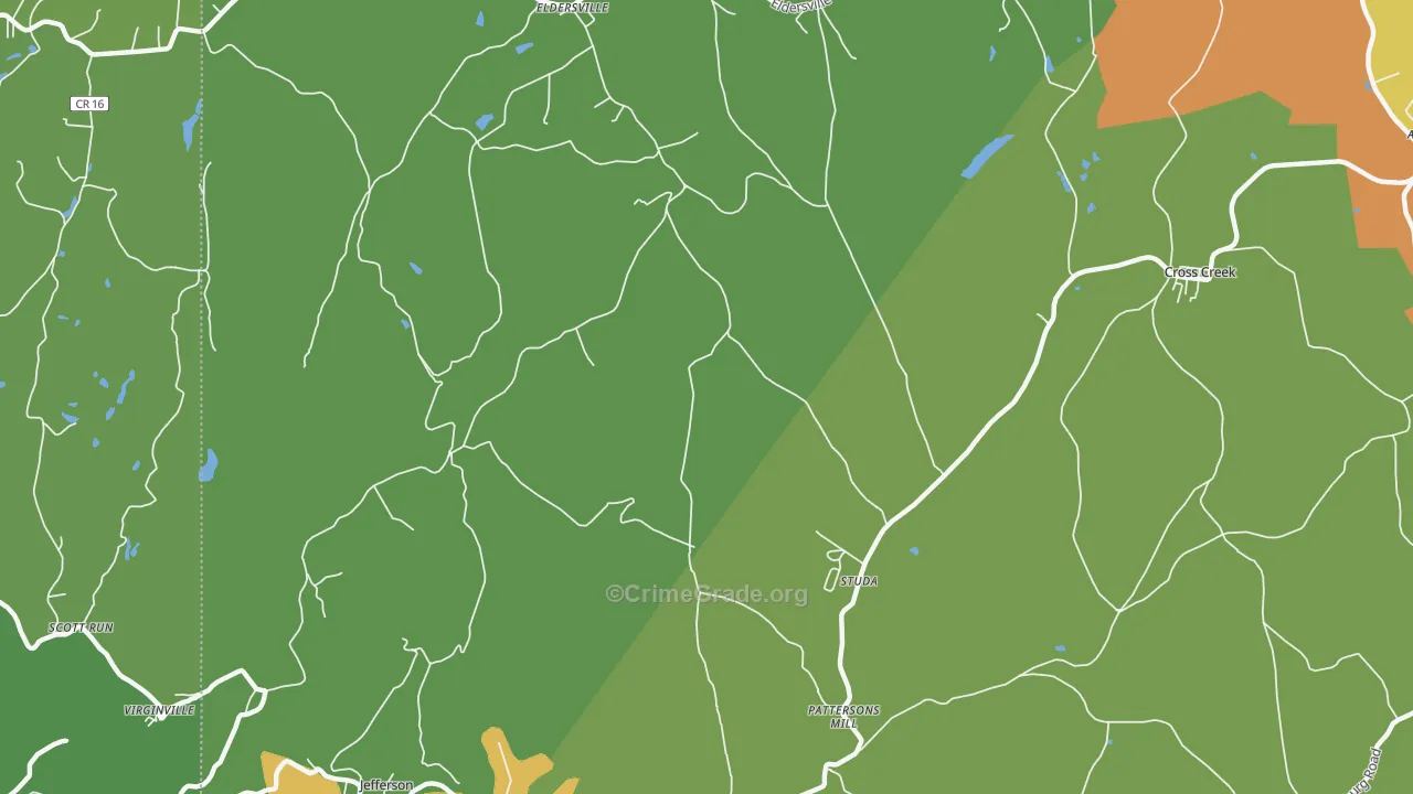 Studa, PA Map of Vandalism Rates