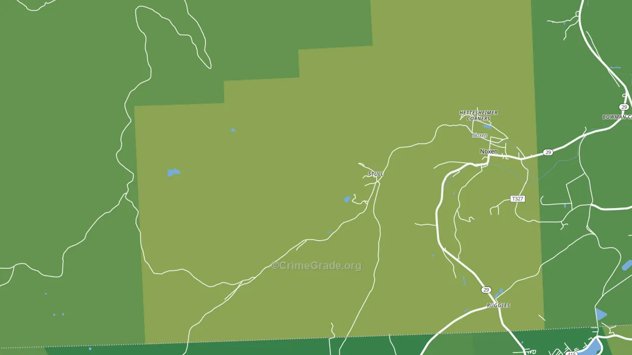 Stull, PA Map of Vandalism Rates