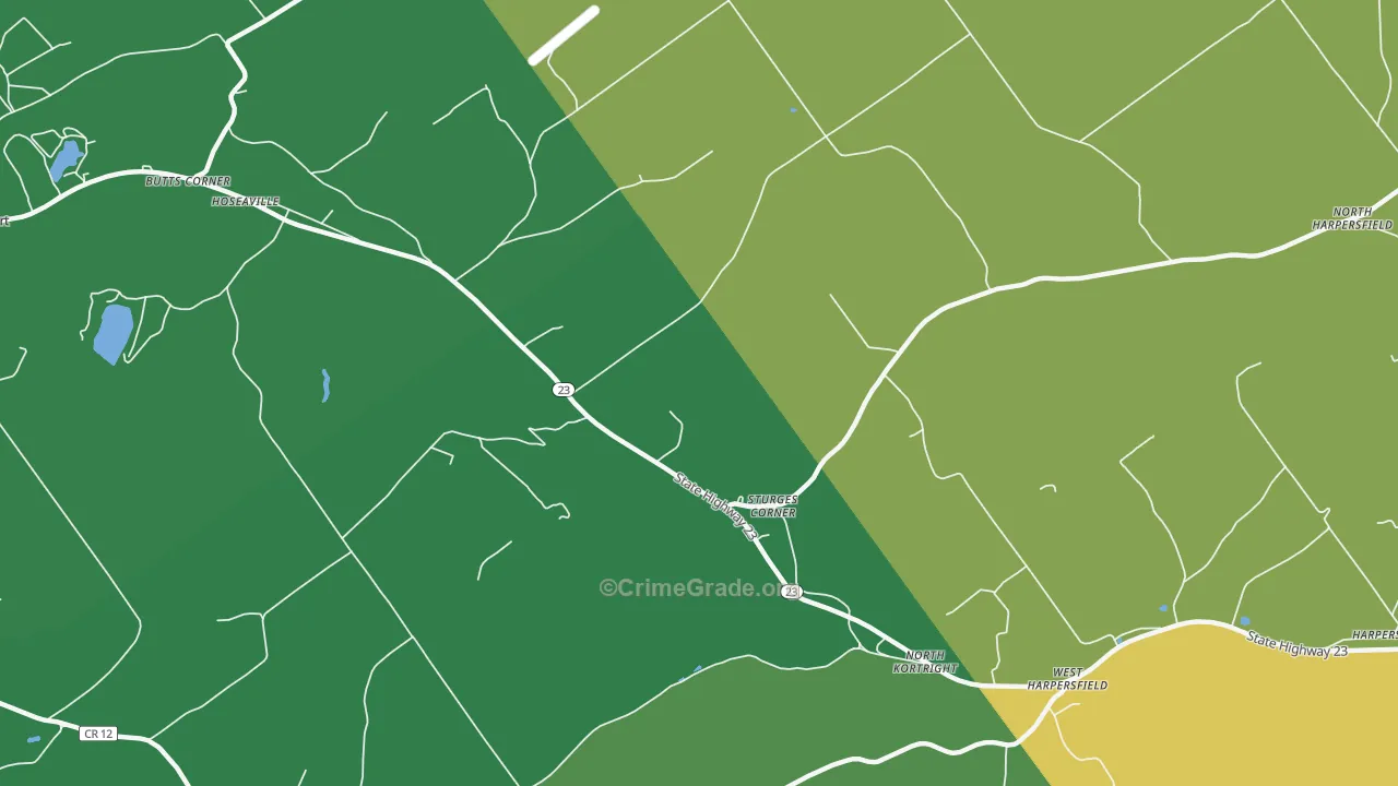 Sturges Corner, NY Map of Vandalism Rates
