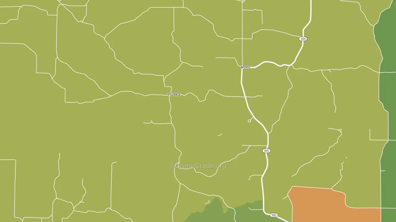 Sturkie, AR Map of Vandalism Rates