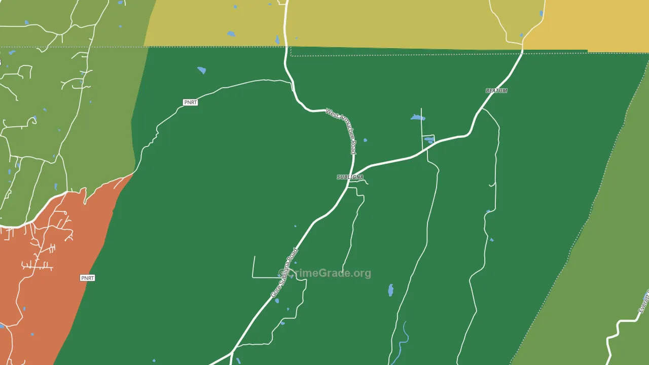 Subligna, GA Map of Vandalism Rates