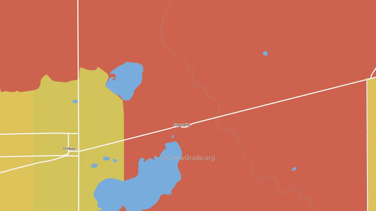 Sugar City, CO Map of Vandalism Rates