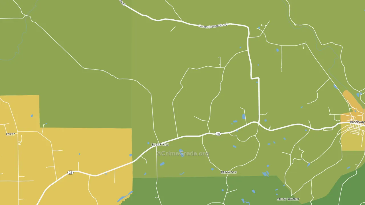 Sugar Hill, PA Map of Vandalism Rates