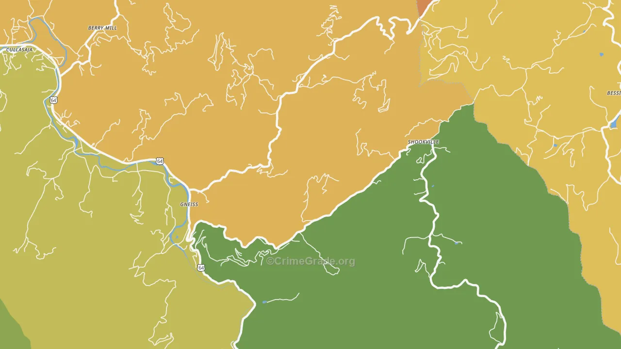 Sugarfork, NC Map of Vandalism Rates