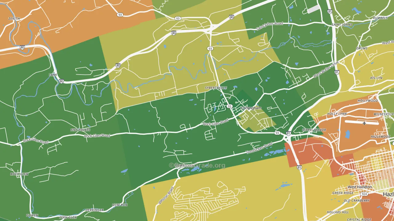 Sugarloaf, PA Map of Vandalism Rates