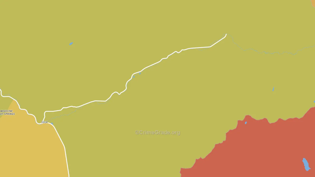 Sula, MT Map of Vandalism Rates
