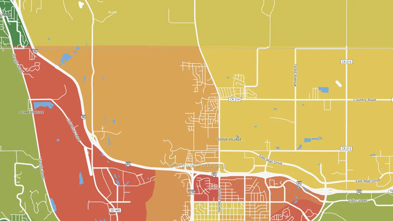 Sulphur, SD Map of Vandalism Rates