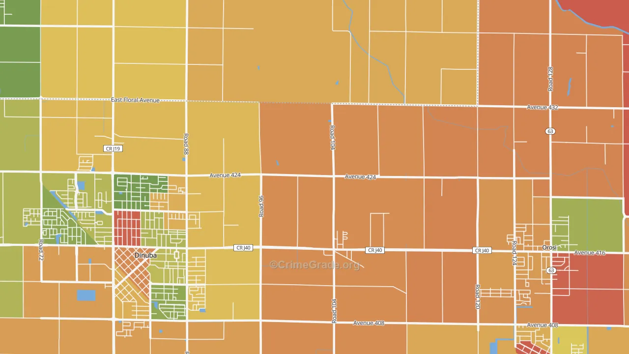 Sultana, CA Map of Vandalism Rates