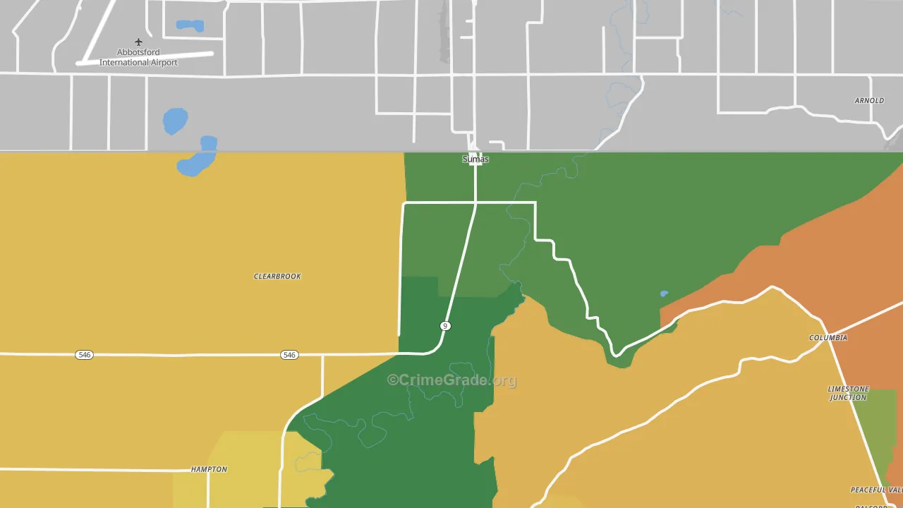 Sumas, WA Map of Vandalism Rates