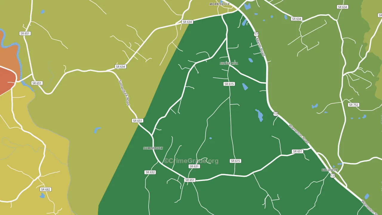 Sumerduck, VA Map of Vandalism Rates
