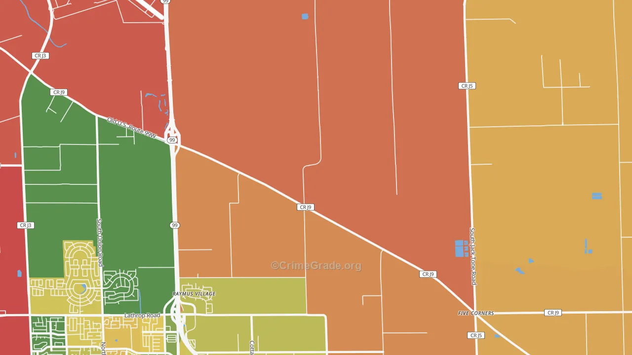 Summer Home, CA Map of Vandalism Rates