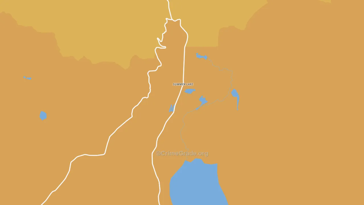 Summer Lake, OR Map of Vandalism Rates